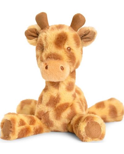 Екологична плюшена играчка Keel Toys - Седнал жираф, 17 cm - 1