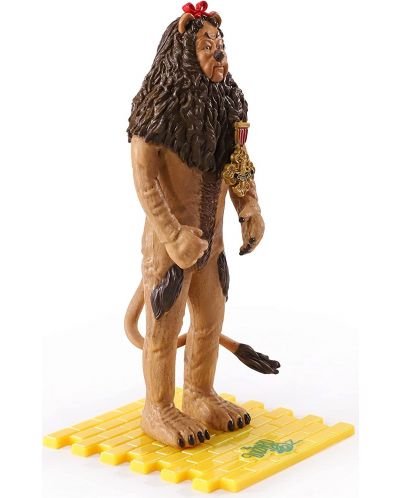 Екшън фигура The Noble Collection Movies: The Wizard of Oz - Cowardly Lion (Bendyfigs), 19 cm - 3