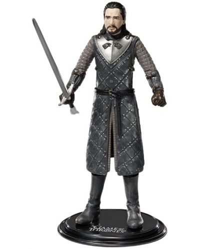 Екшън фигура The Noble Collection Television: Game of Thrones - Jon Snow (Bendyfigs), 18 cm - 5