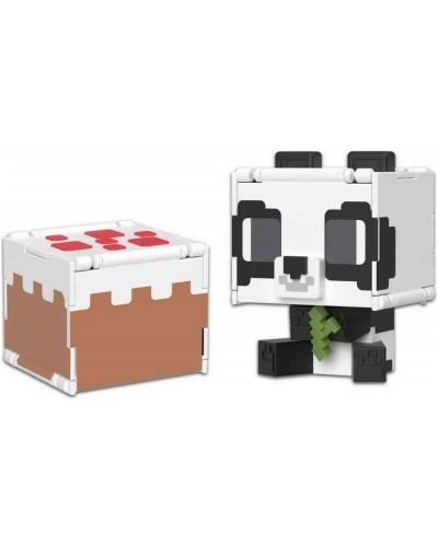 Екшън фигура Mattel Games: Minecraft - Panda & Cake (Flippin Figs) - 1