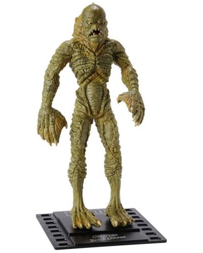 Екшън фигура The Noble Collection Horror: Universal Monsters - Creature from the Black Lagoon (Bendyfigs), 19 cm - 1