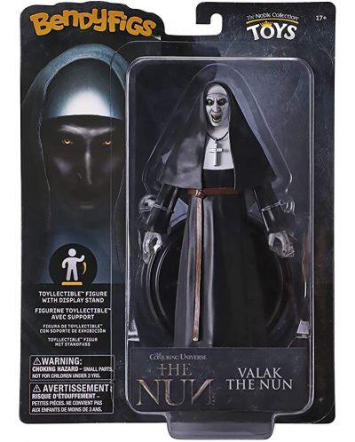 Екшън фигура The Noble Collection Movies: The Nun - Valak the Nun (Bendyfigs), 19 cm - 7