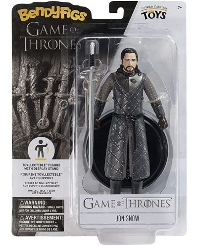 Екшън фигура The Noble Collection Television: Game of Thrones - Jon Snow (Bendyfigs), 18 cm - 8