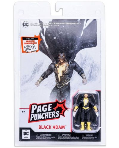 Екшън фигура McFarlane DC Comics: Black Adam - Black Adam (Endless Winter) (Page Punchers), 8 cm - 6