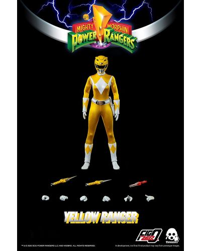 Екшън фигура ThreeZero Television: Might Morphin Power Rangers - Yellow Ranger, 30 cm - 6