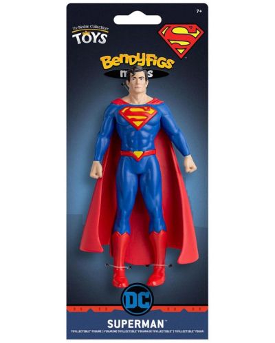 Екшън фигура The Noble Collection DC Comics: Superman - Superman (Bendyfigs), 14 cm - 2