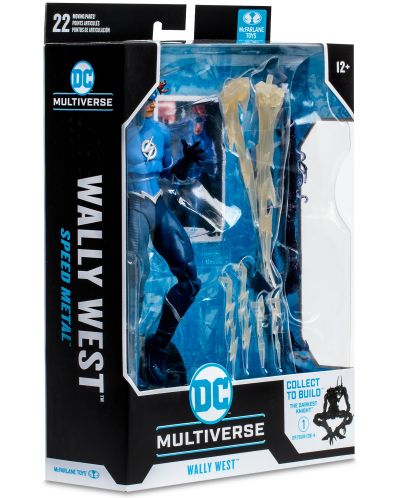 Екшън фигура McFarlane DC Comics: Multiverse - Wally West (Speed Metal) (Build A Action Figure), 18 cm - 8