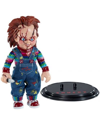 Екшън фигура The Noble Collection Movies: Child's Play - Chucky (Bendyfigs), 14 cm - 2