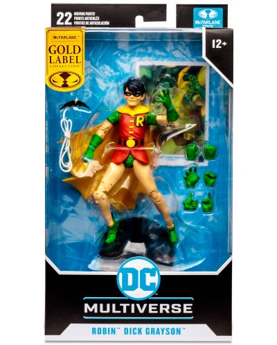 Екшън фигура McFarlane DC Comics: Multiverse - Robin (Dick Grayson) (DC Rebirth) (Gold Label), 18 cm - 9