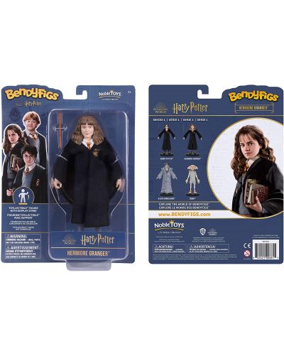 Екшън фигура The Noble Collection Movies: Harry Potter - Hermione Granger (Bendyfigs), 19 cm - 4