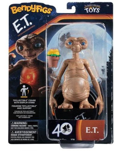 Екшън фигура The Noble Collection Movies: E.T. the Extra-Terrestrial - E.T. (Bendyfigs), 14 cm - 3