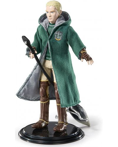 Екшън фигура The Noble Collection Movies: Harry Potter - Draco Malfoy (Quidditch) (Bendyfig), 19 cm - 3