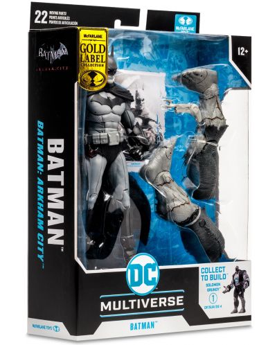 Екшън фигура McFarlane DC Comics: Multiverse - Batman (Arkham City) (Gold Label) (Build A Action Figure), 18 cm - 8