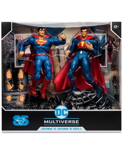 Екшън фигура McFarlane DC Comics: Multiverse - Superman vs Superman of Earth-3 (Gold Label), 18 cm - 10