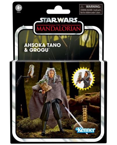 Екшън фигура Hasbro Television: The Mandalorian - Ahsoka Tano & Grogu (Vintage Collection), 10 cm - 4