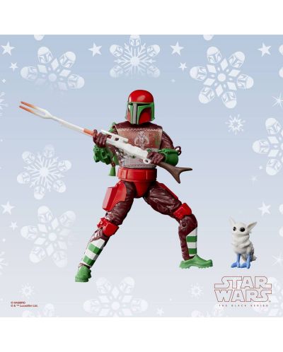 Екшън фигура Hasbro Movies: Star Wars - Mandalorian Warrior (Holiday Edition) (Black Series), 15 cm - 6