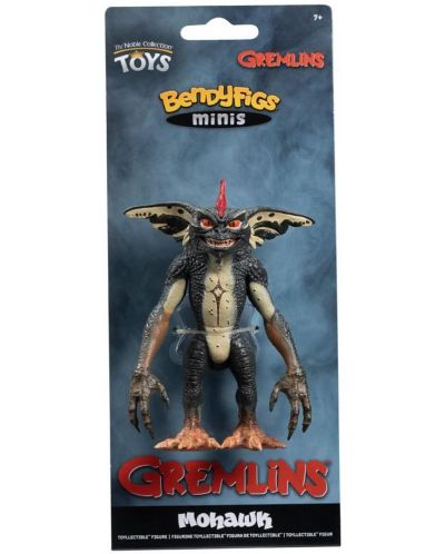 Екшън фигура The Noble Collection Movies: Gremlins - Mohawk (Bendyfigs), 11 cm - 2