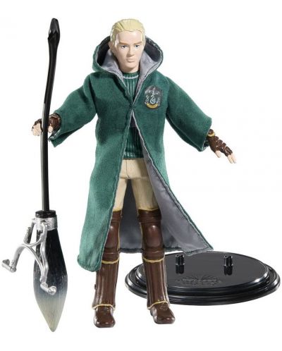 Екшън фигура The Noble Collection Movies: Harry Potter - Draco Malfoy (Quidditch) (Bendyfig), 19 cm - 6