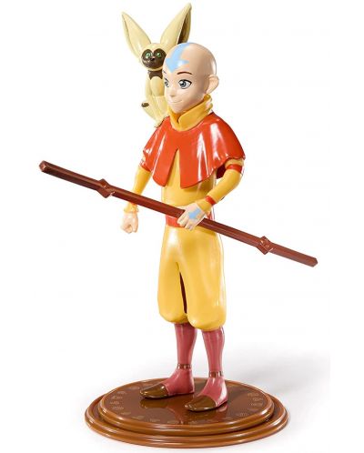 Екшън фигура The Noble Collection Animation: Avatar: The Last Airbender - Aang (Bendyfig), 18 cm - 3