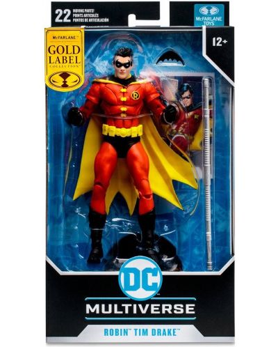 Екшън фигура McFarlane DC Comics: Multiverse - Robin (Tim Drake) (Gold Label), 18 cm - 8