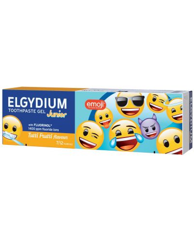 Elgydium Junior Детска паста за зъби Emoji, 7-12 години, 50 ml - 2