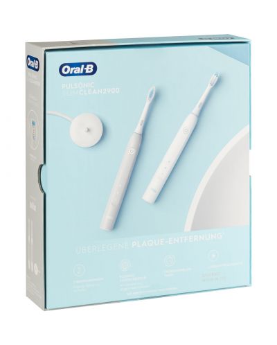 Комплект електрически четки за зъби Oral-B - Pulsonic Slim Clean 2900, сива/бяла - 4