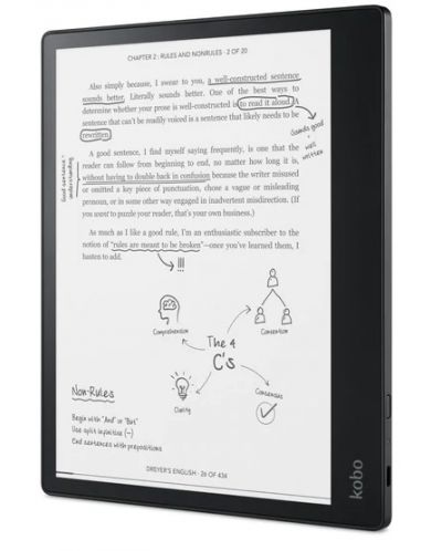 Електронен четец Kobo - Elipsa, 10.3'', 32GB, Touch, Black - 2