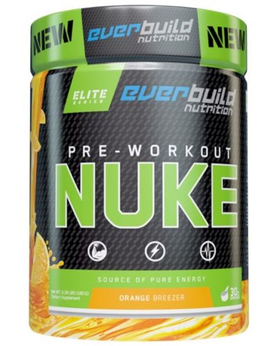 Elite Pre-workout Nuke, портокал, 180 g, Everbuild - 1