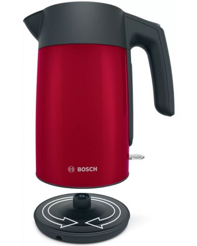 Електрическа кана Bosch - TWK7L464, 2400W, 1.7 l, червена - 4