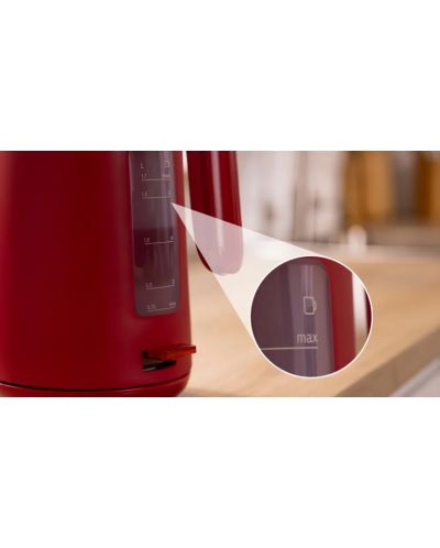 Електрическа кана за вода Bosch - MyMoment, TWK2M164, 2400W, 1.7 l, червен - 4