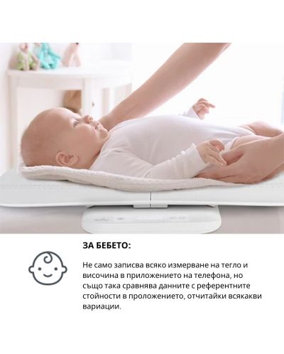 Електронна везна Nuvita - PrimiPesi Mum & Baby Connect - 6