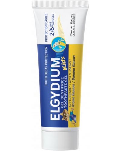 Elgydium Kids Паста за зъби, банан, 2-6 години, 50 ml (Лимитирано) - 2
