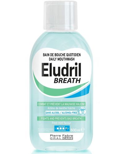 Eludril Breath Eжедневна вода за уста за свеж дъх, 500 ml - 1