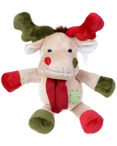 Плюшена играчка Morgenroth Plusch - Коледно еленче с шал, 30 cm - 1