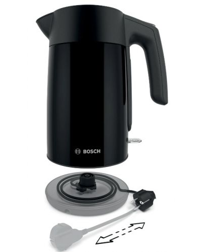 Електрическа кана Bosch - TWK7L463, 2400W, 1.7 l, черна - 7