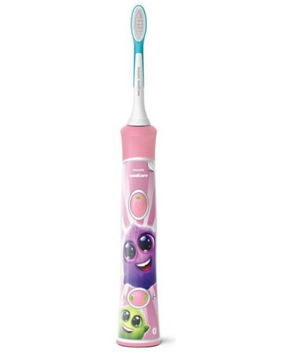 Електрическа четка за зъби Philips Sonicare - For Kids, HX6352/42, 2 накрайници, розова - 2