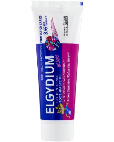 Elgydium Kids Гелообразна паста за зъби, горски плодове, 3-6 години, 50 ml - 1