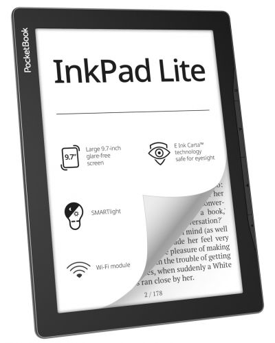 Електронен четец PocketBook - InkPad Lite Touch, 9.7", сив - 2