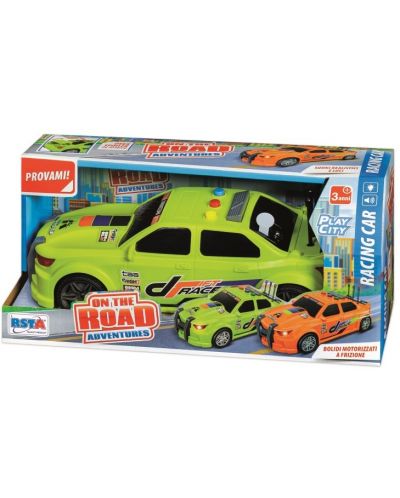 Електронна играчка RS Toys - Спортна кола с фрикция, със звуци и светлини - 1
