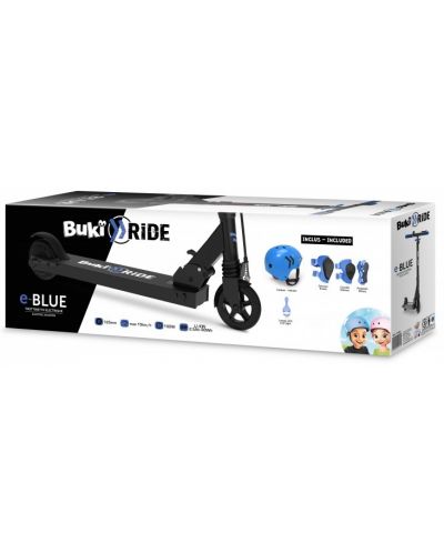Електрически скутер Buki Ride - Син, с аксесоари, 125 mm - 4