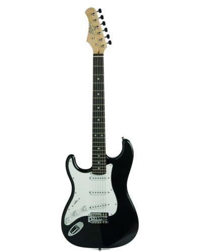 Електрическа китара EKO - S-300 LH, черна/бяла - 2