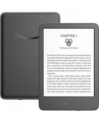 Електронен четец Kindle - 2022, 6'', 16GB, Touch, Black - 1