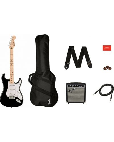 Комплект китара с аксесоари Fender - Squier Sonic Stratocaster Pack, черен - 2