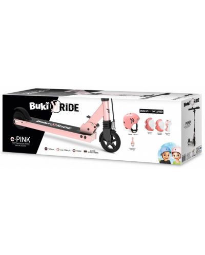 Електрически скутер Buki Ride - Розово злато, с аксесоари, 125 mm - 6