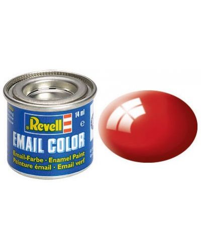 Eмайлна боя Revell - Огнено червено, гланц (R32131) - 1
