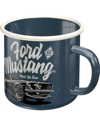 Емайлирано канче Nostalgic Art Ford Mustang - Meet The Boss - 2