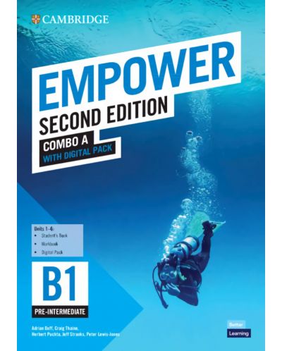 Empower Pre-intermediate Combo A with Digital Pack (2nd Edition) / Английски език - ниво B1: Учебник с терадка и онлайн материали, част 1 - 1