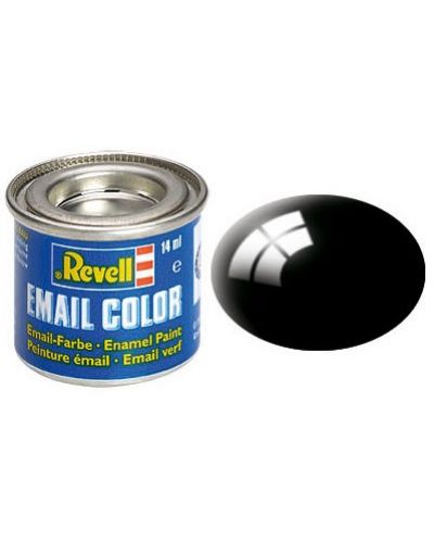 Eмайлна боя Revell - Черно, гланц (R32107) - 1
