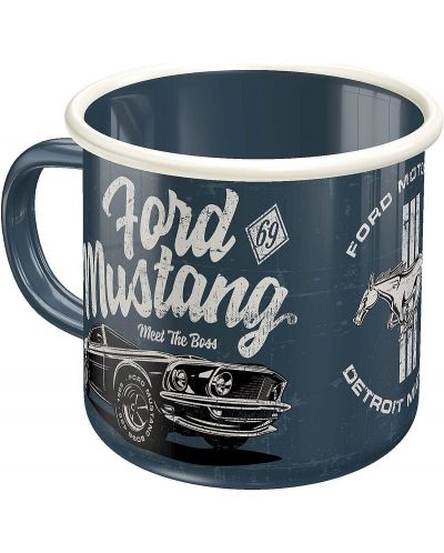 Емайлирано канче Nostalgic Art Ford Mustang - Meet The Boss - 1