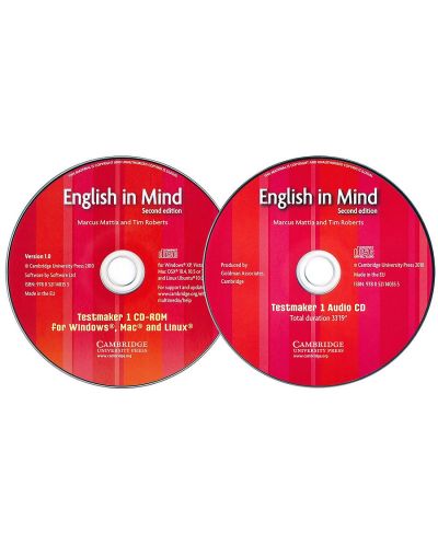 English in Mind Level 1 Testmaker CD-ROM and Audio CD / Английски език - ниво 1: CD с тестове + аудио CD - 2